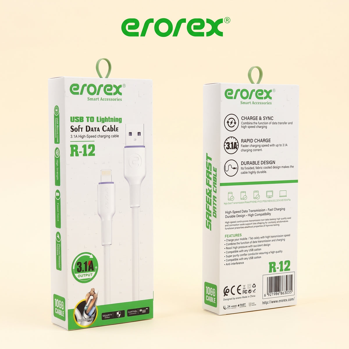 Erorex R 12 Fast Charging Data Cable